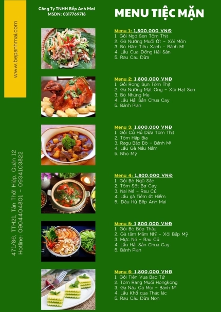 Set Menu Tiệc Mặn 1