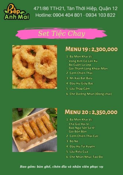 Set Menu Tiệc Chay 11
