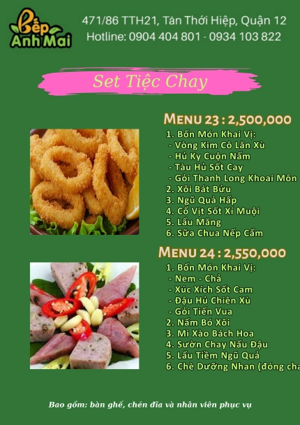 Set Menu Tiệc Chay 15