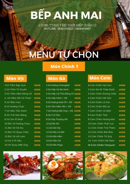 Các Món Vịt - Gà - Cơm