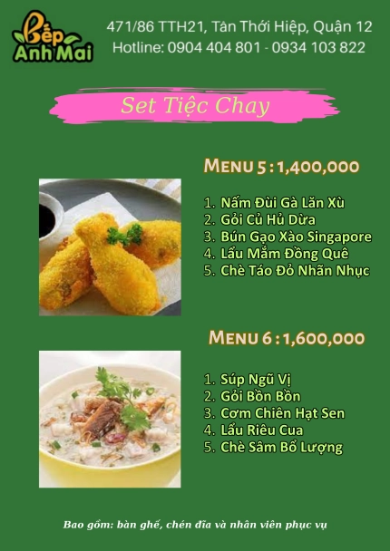 Set Menu Tiệc Chay 3