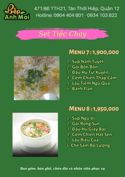 Set Menu Tiệc Chay 4