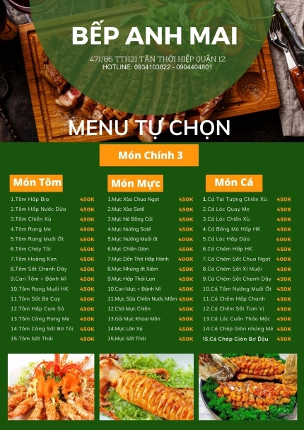 Các Món Tôm - Mực - Cá