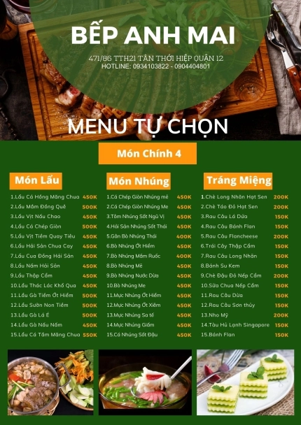Các Món Lẩu - Nhúng - Tráng Miệng