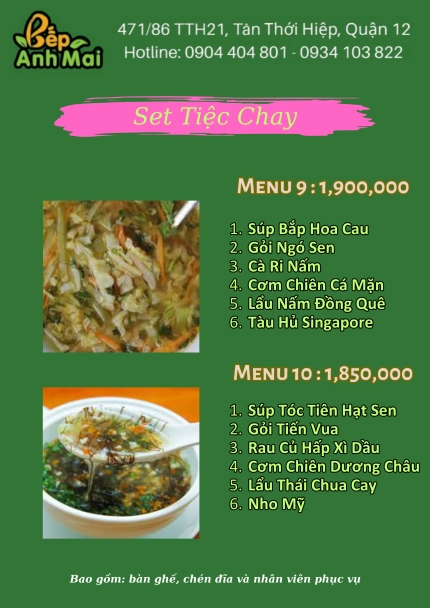 Set Menu Tiệc Chay 5