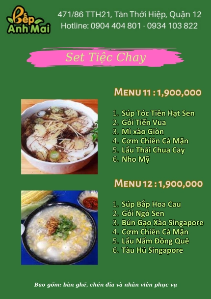 Set Menu Tiệc Chay 6
