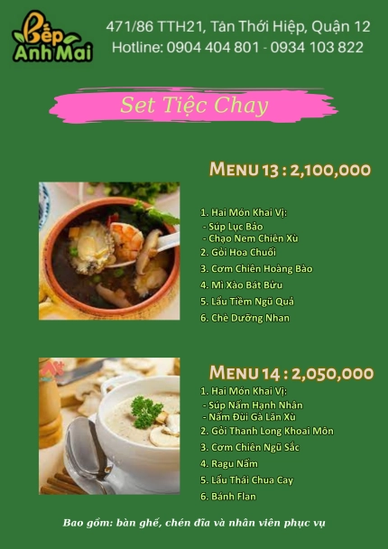 Set Menu Tiệc Chay 7