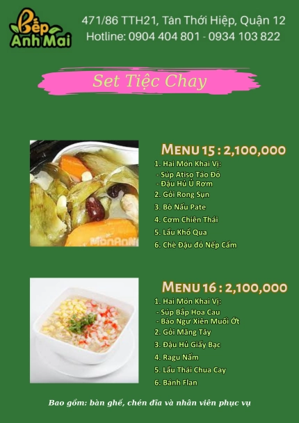 Set Menu Tiệc Chay 8