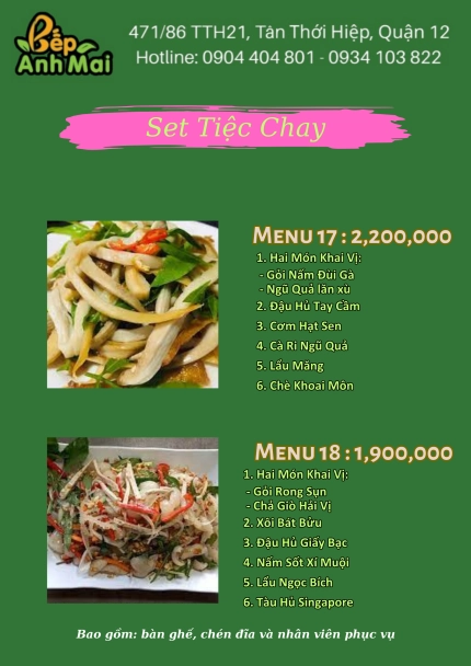 Set Menu Tiệc Chay 9