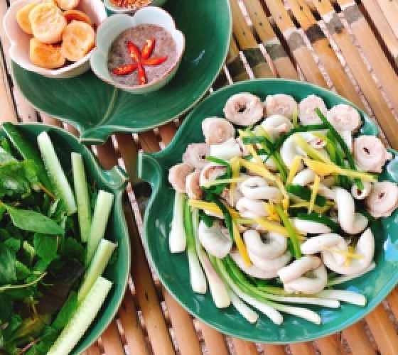 Dồi Trường Hấp Hành Gừng
