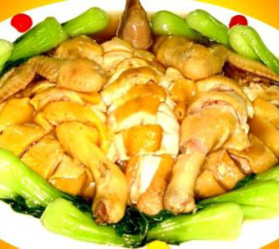 Gà Hấp Cải Thìa 