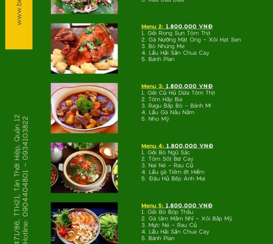 Set Menu Tiệc Mặn 1