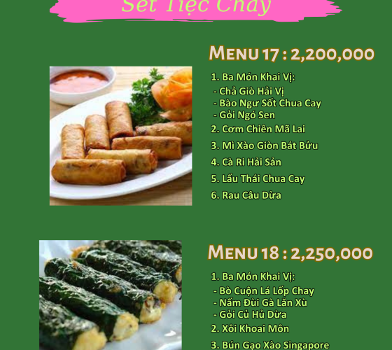 Set Menu Tiệc Chay 10