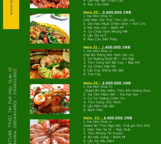 Set Menu Tiệc Mặn 4